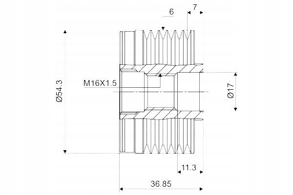 фото №2, Колесо пасове генератора citroen valeo