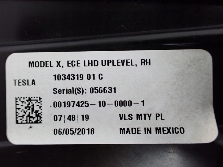 фото №7, Лампа праві перед європа led 1034319-01-c tesla модель x 18r