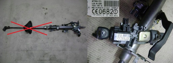 фото №1, Колонка рулевая замок зажигания ключ mazda rx8 1.3