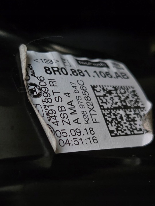 фото №16, Vw sharan ii 7n сиденье пассажира правое перед европа 5ta971582 8r0881106ab