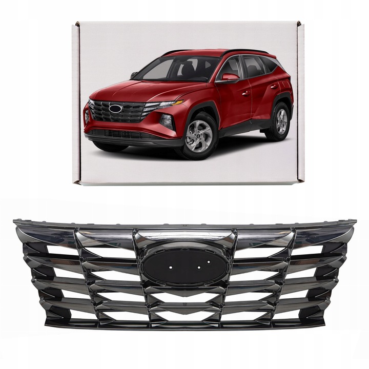 фото №1, Hyundai tucson iv nx4 2020+ решітка радіатора переднє темний хром 86350n7100