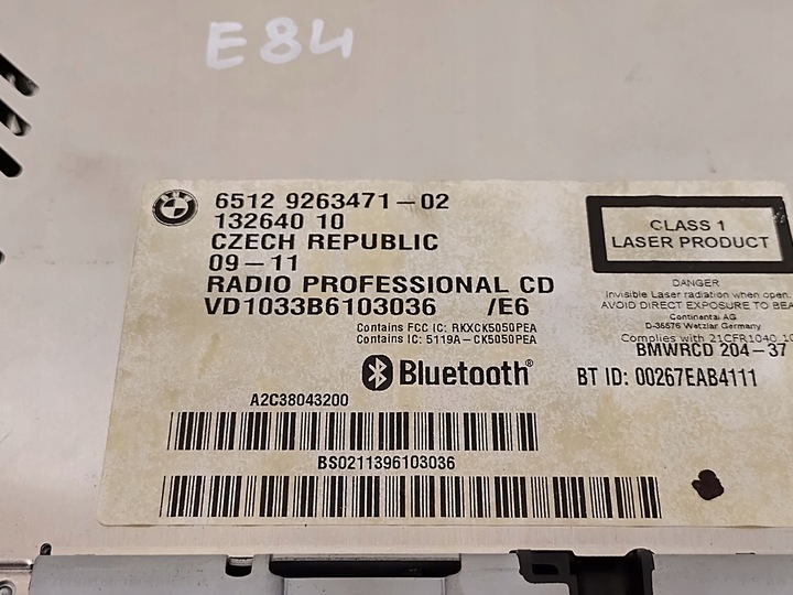 фото №11, Bmw x1 e84 09-12 радио cd professional 9263471