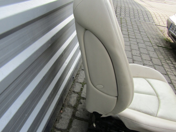 фото №14, 3 mercedes w211 02-06 сидіння праві пасажира європа шкіра кремовий