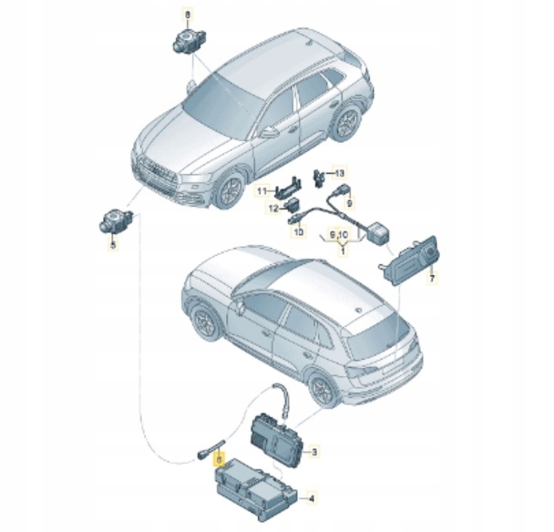фото №5, Адаптер камеры перед audi q5 sq5 80a971192 aso