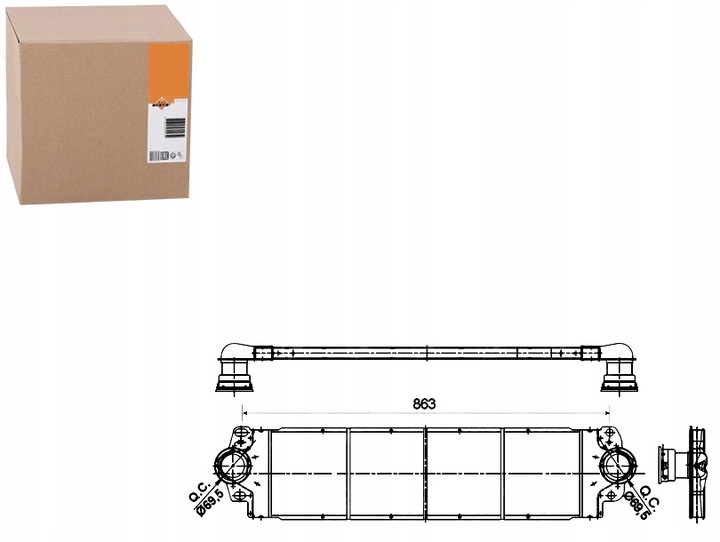 фото №1, Nrf30354 интеркулер vw t5 1,9-2,5tdi 03-