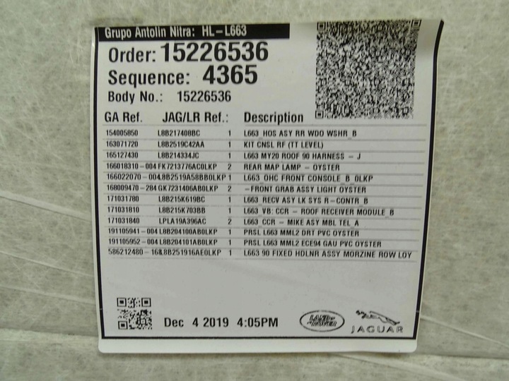 фото №9, Стеля світла стеля - roof new defender l663 2020- 90' lr129560