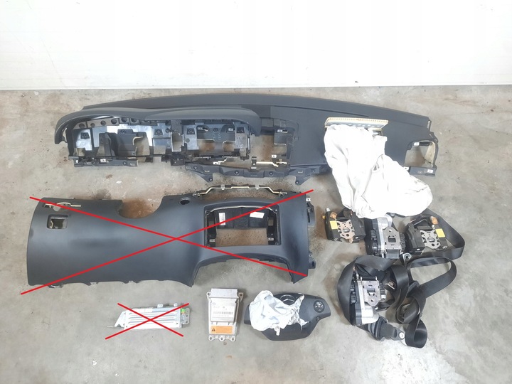 фото №1, Mercedes s w221 панель консоль подушка ремни датчик