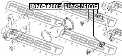 фото №2, Направляющие зажим febest 1074-m100f