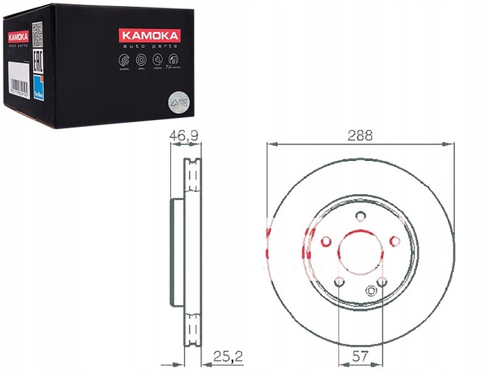фото №1, Kamoka комплект диск тормозных kam, 1031634