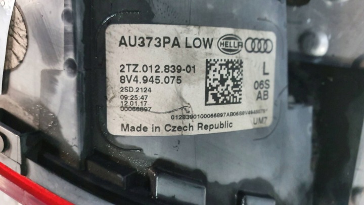 фото №7, Фара зад левая w крышка багажника audi a3 8v low sportback 8v4945075 16-