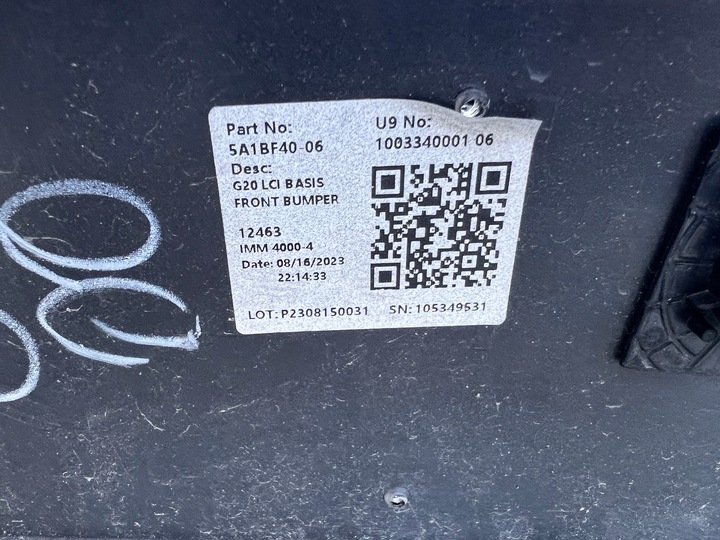 фото №14, Бампер перед переднее bmw 3 g20 g21 lci рестайлинг цвет 475