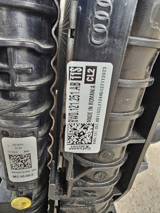 фото №13, Комплект радиатор вентиляторы audi a4 8w 3.0 tdi рестайлинг