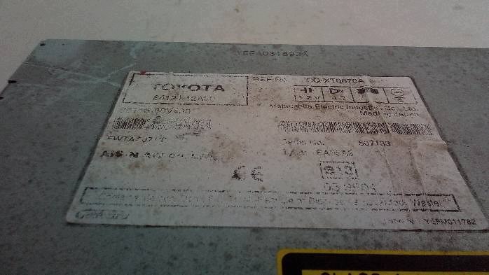 фото №7, Автомагнитола (радио, проигрыватель) toyota auris i 86120-12a20