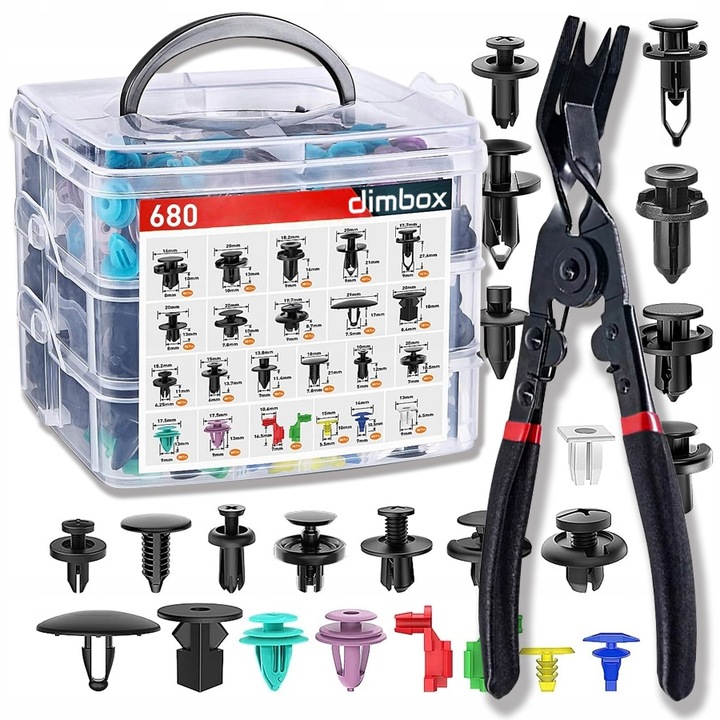 фото №1, Кліпси застібки кліпси автомобільні 679 el оббивка + професійні szczypce