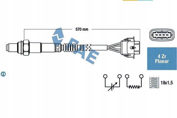 фото №1, Fae лямбда-зонд chevrolet aveo хетчбек 1.6 t30