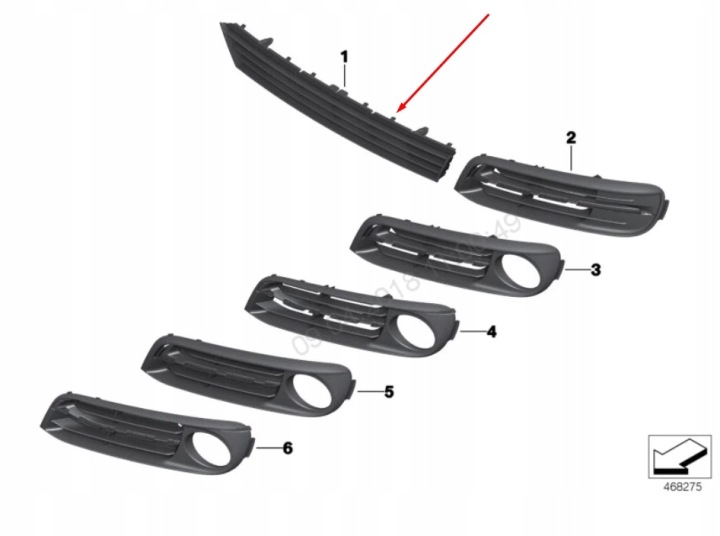 фото №9, Bmw 5 f10 бампер передний нижняя решётка acc 51117331725 7331725 2015 oem