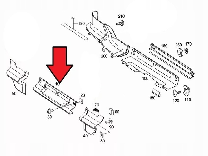 фото №2, Спойлер бампера планка середня mercedes axor ii