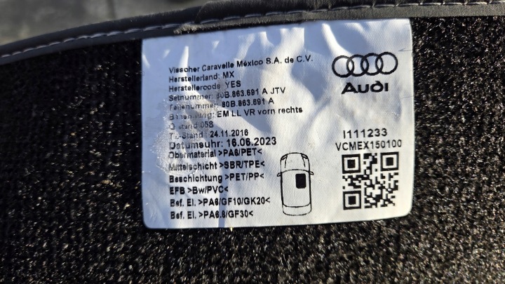фото №7, Audi q5 ii 80a sq5 килимки велюрові оригінальні 80b863691