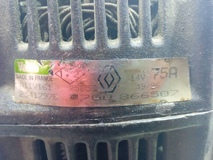 фото №7, Генератор 7700866507 renault megane i scenic 1.6 b 75a