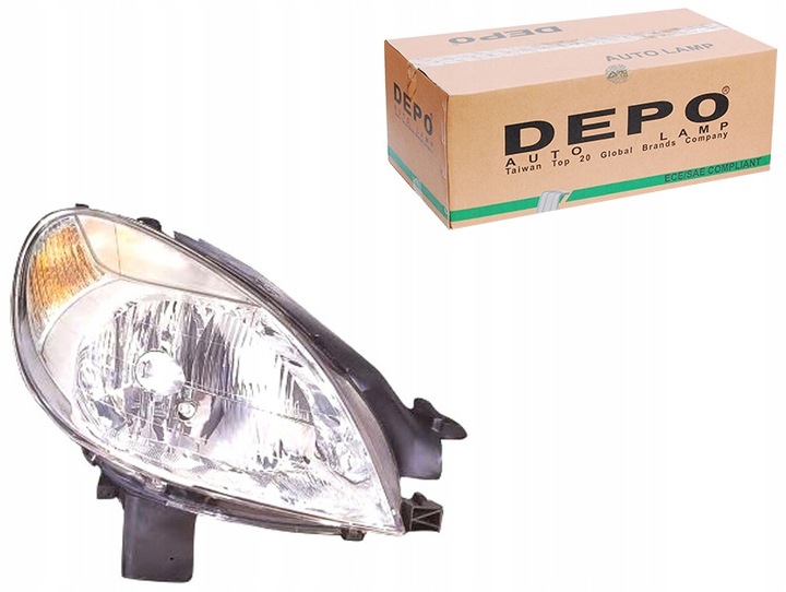 фото №1, Depo фара h4 электрический цвет вкладыш: хром