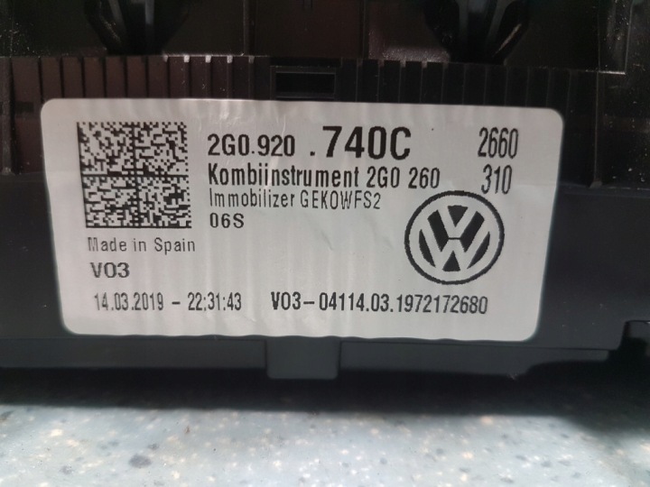 фото №5, Volkswagen polo vi 2g 1.0 tsi спидометр 2g0920740c