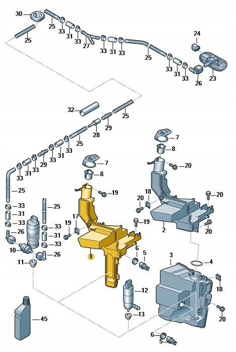 фото №1, Бак рідини склоомивача vw passat cc aso 3c8955453c