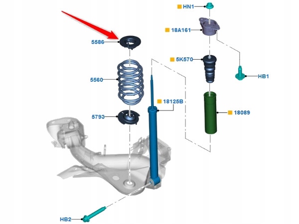 фото №5, Прокладка пружины амортизатора зад fiesta mk6 mk7