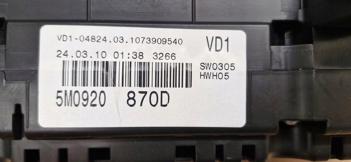 фото №9, Vw golf plus + рестайлинг спидометр манометр 5m0920870d bdb состояние европа