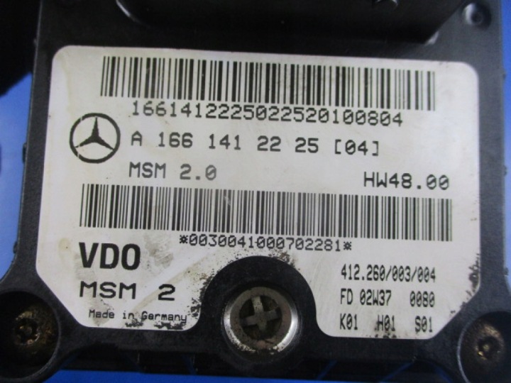 фото №5, Mercedes a160 w68 комп'ютер vdo 412.260/003/004 дросельна заслінка a1661412225