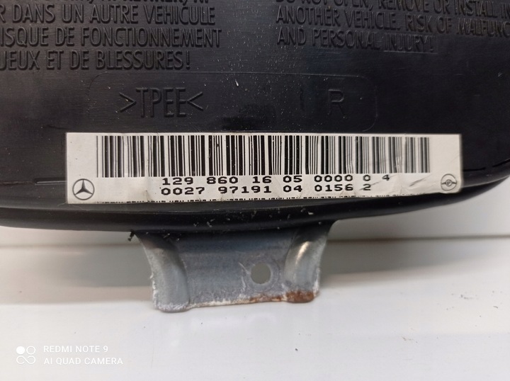 фото №6, Mercedes sl r129 рестайлинг подушка подушка безопасности дверь правая