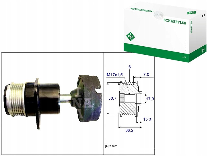 фото №1, Ina535 0157 10 колесо пасове генератора ford