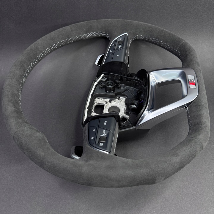 фото №8, Audi rsq8 sq8 q8 q7 sq7 4m8 руль алькантара серый нитка лепестки rs