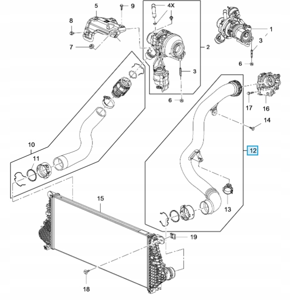 фото №7, Оригинальная труба, трубка  интеркулер opel insignia b 1.6 cdti 39155302