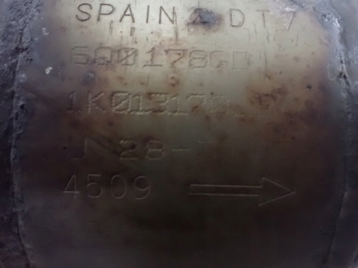 фото №8, Катализатор лямбда-зонд vw polo iv 1,4 16v b 2008 lc9z 1k0131701bm 7806