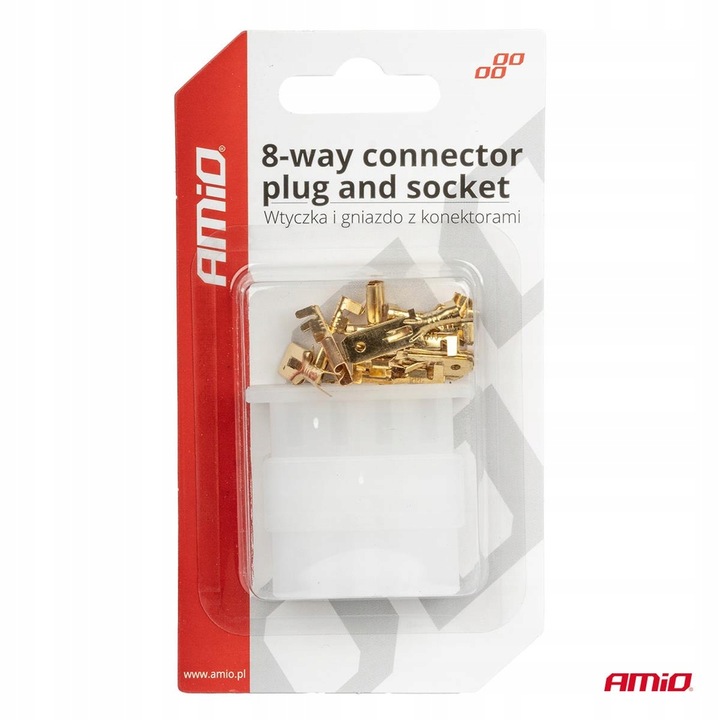 фото №7, Штекер гнездо разъём соединитель электрические 8 pin + коннекторы amio-03516