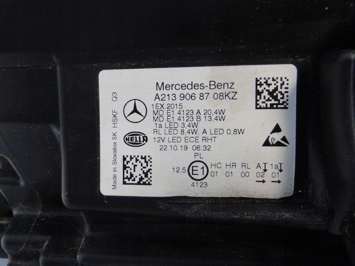 фото №11, Mercedes e w213 213 передний рестайлинг лампа левая led high performance