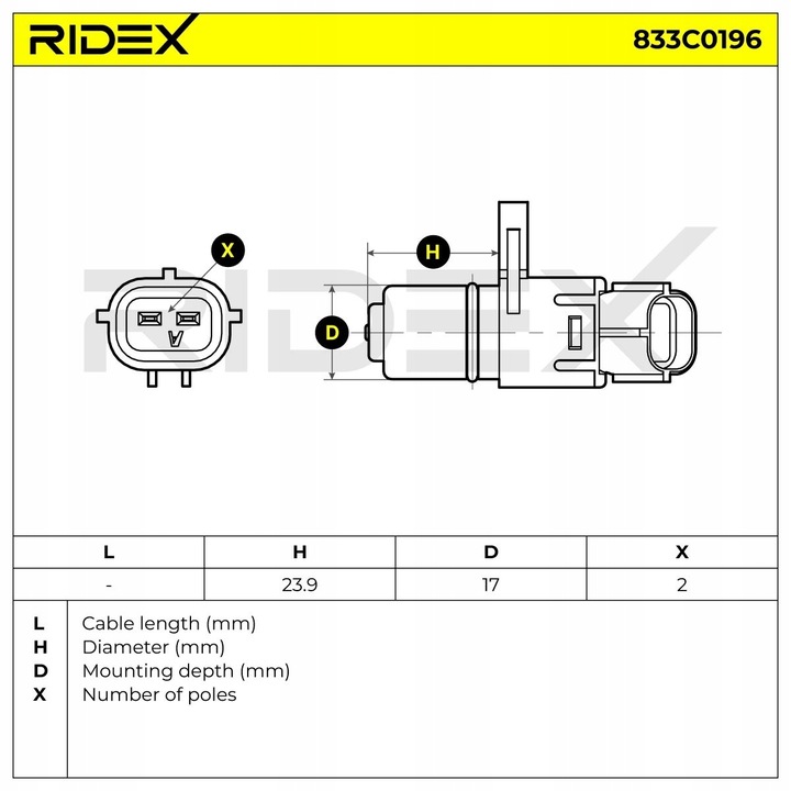 фото №10, Ridex 833c0196 генератор импульсов wał коленчатый do mg mgf rd
