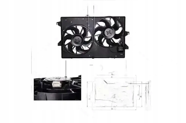 фото №1, Вентилятор радіатор з рама 47000 nrf ford mondeo