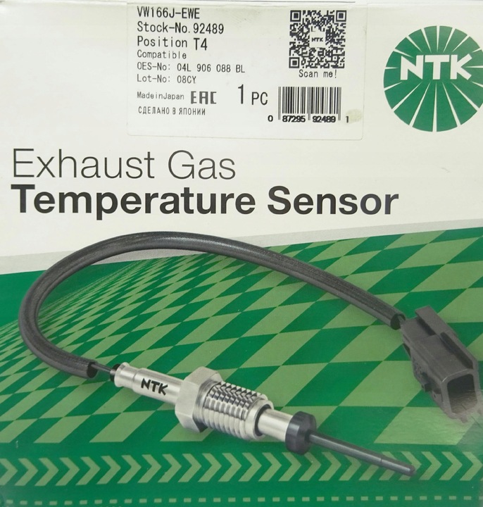 фото №13, Датчик температура. выхлопных газов vw caddy golf vii passat b8