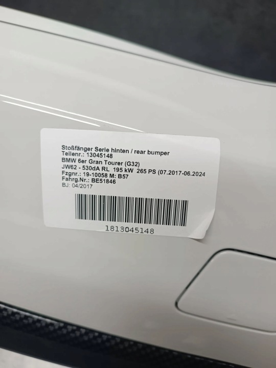 фото №6, Bmw 6 g32 gran туризмо бампер задний kol.a300