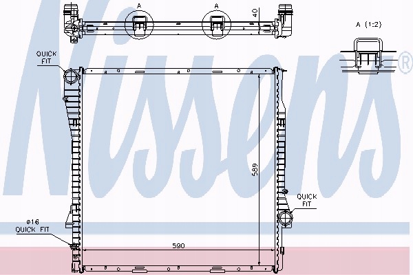 фото №12, Радиаторов двигателя nissens 1439101 1710 050032n 140