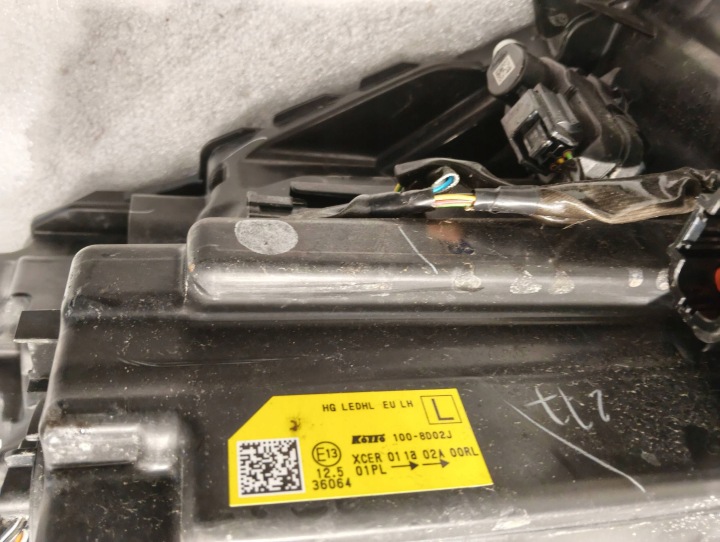 фото №6, Nissan qashqai j12 повний led комплект лампа перед жовта наклейка 100-8d02j