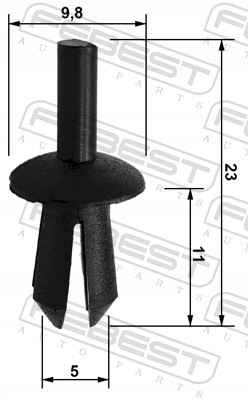 фото №2, Febest 88570-073 clip, планка защитная