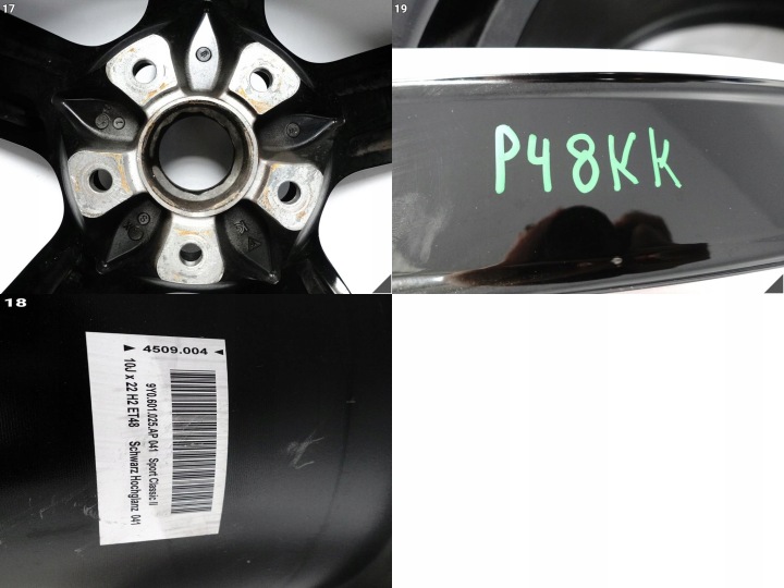 фото №15, Porsche cayenne 9y0 e3 sport classic диск алюмінієвий диск 10jx22 et48 5x130 041