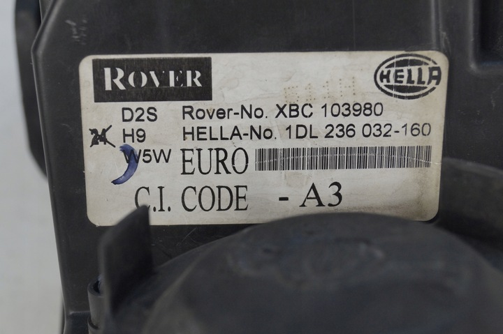 фото №16, Rover 75 mg zt-t лампа перед передняя правая xsenon 1dl236032-160