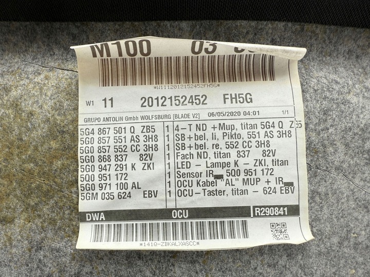 фото №15, Volkswagen golf vii 2020 стеля