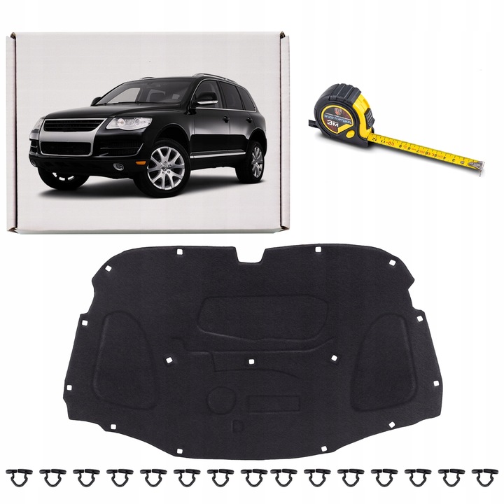 фото №1, Шумоизоляция капота 7l6863835b + клипсы volkswagen touareg i 7l 2003-2010