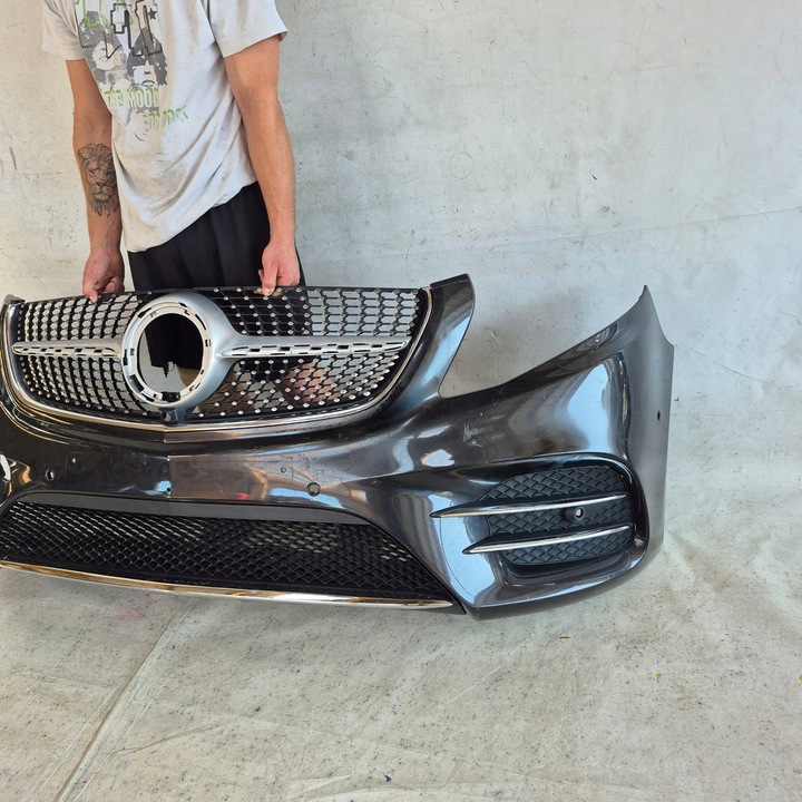 фото №9, Mercedes vito v-klasa w447 amg бампер перед переднє решітка радіатора плита решітка