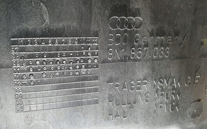 фото №8, Панель раздаточная консоль audi tt 8n 8n1857033 европа