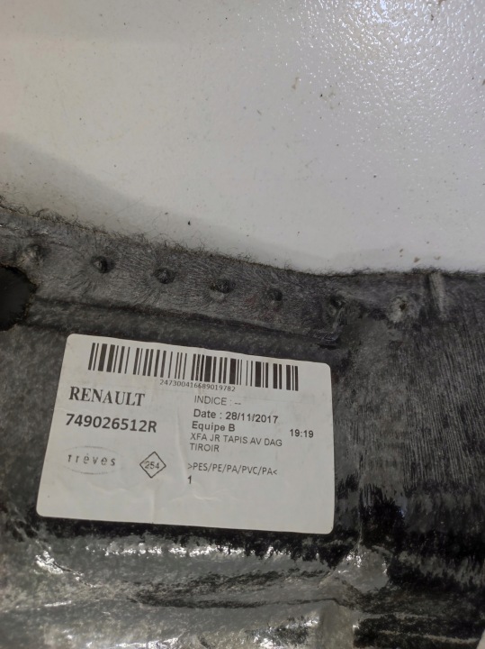 фото №6, Ковёр покрытие пол eu перед renault scenic iv 4